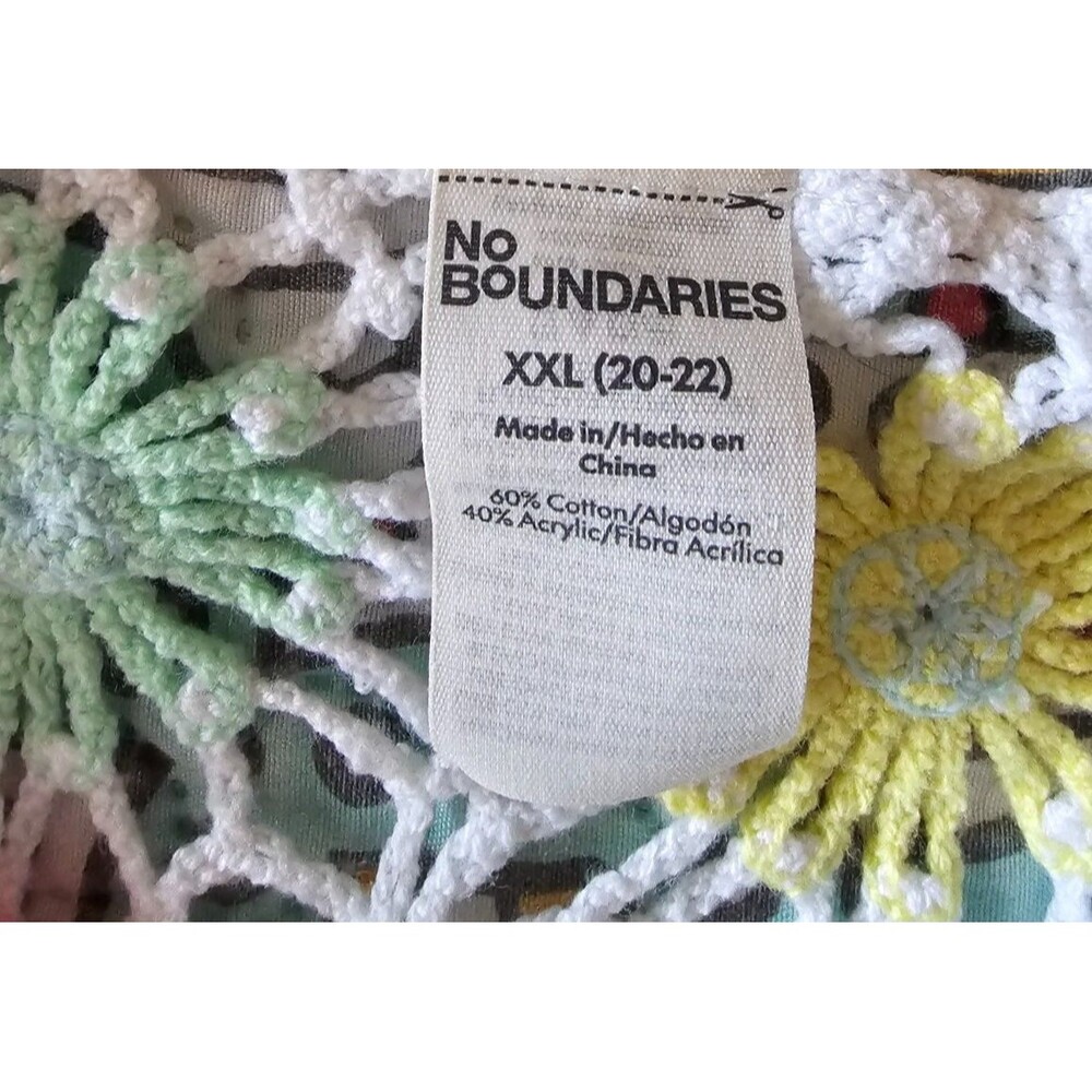 Womens No Boundaries  Beach Over Bathing Suit Cover Up multi color  Crochet XXL - Picture 3 of 3